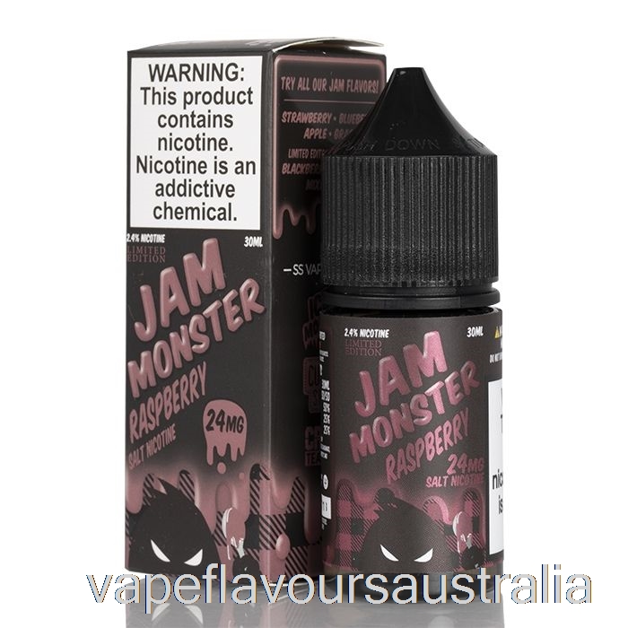 Vape Nicotine Australia Raspberry - Jam Monster Salts - 30mL 48mg
